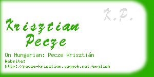 krisztian pecze business card